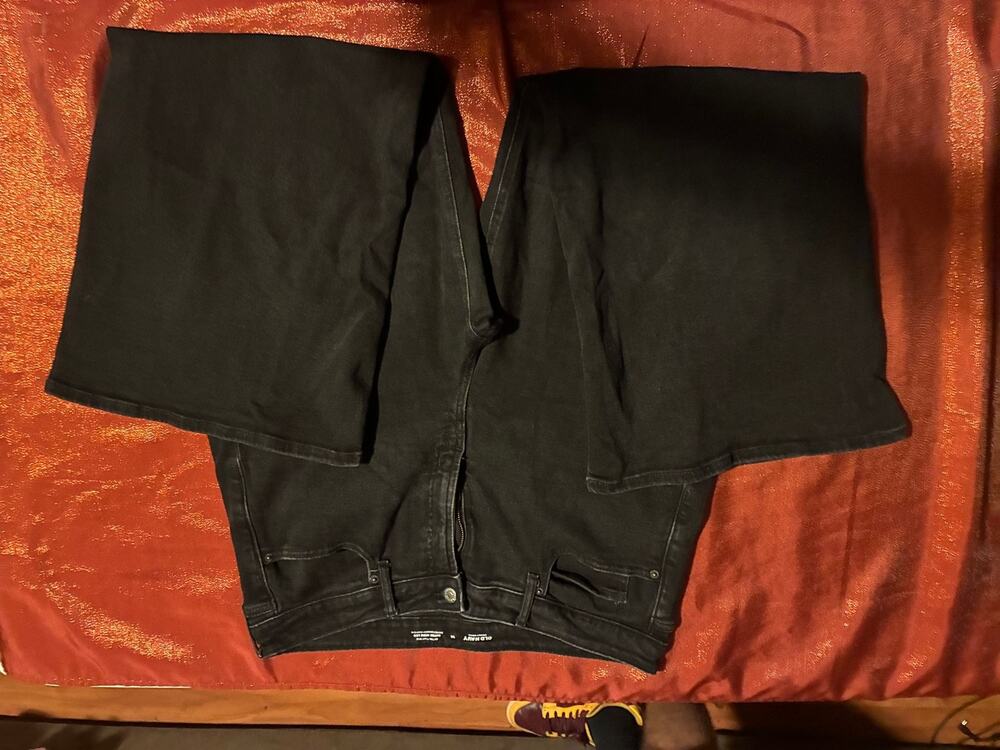 Old Navy Jeans Womens 14 Super Wide Leg Extra High Rise Black Drapey Denim